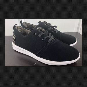 TOMS Mens 'Viaje' Black Suede Casual Lace Up 8.5